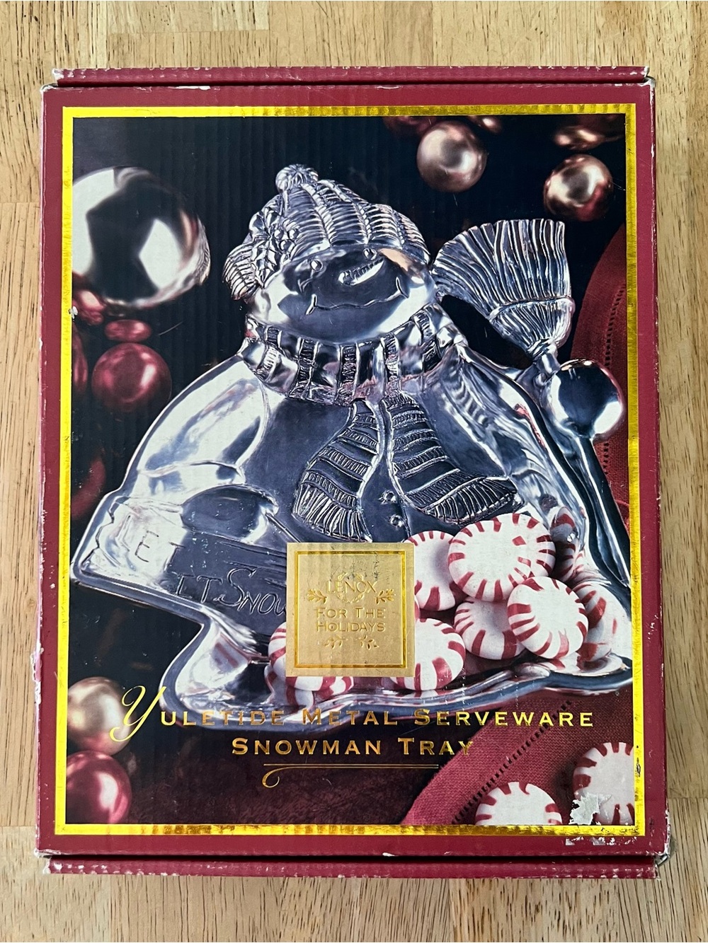 Lenox Yuletide Metal Snowman Tray